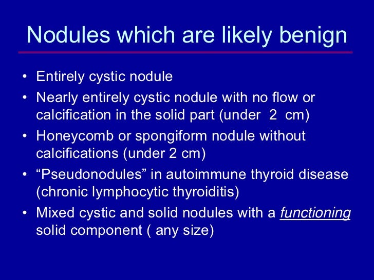 Colloid thyroid nodule with calcium