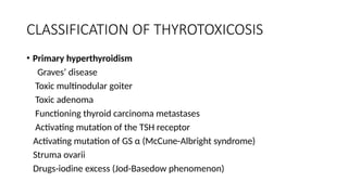 Hyperthyroidism Classification THYROID Disorders premiumm NYANGURU.pptx