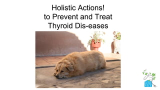 Holistic Actions!
to Prevent and Treat
Thyroid Dis-eases
 