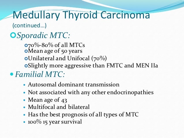 Medullary thyroid carcinoma prognosis grade