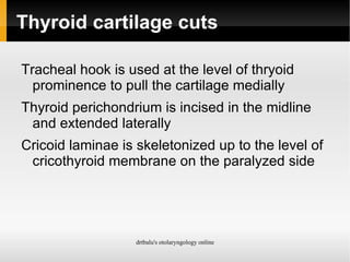 Gor-Tex was first used as an implant material for medialization by Hoffman and McCullouch in May 1996 