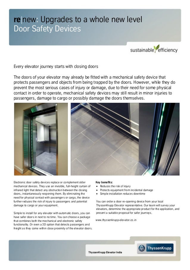 thyssenkrupp India Elevator Door Safety Devices