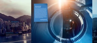 1312
Find more information at: https://engineered.thyssenkrupp.com/
#futureofproduction
Optimizing production processes, minimizing environmental impact.
Developing methods that conserve resources and save energy.
Accelerating workflows to increase efficiency. The challenges we face
are extremely diverse. So are our solutions.
Page 16: Robots in the automobile industry
Page 26: Supply chain management
Page 28: High-pressure pasteurization
#sustainablemobility
Environmentally sustainable solutions in the fields of energy efficiency,
electric vehicles, and lightweight construction. For body, chassis, steering,
and powertrain. Increasing sustainability and performance while making
cars lighter and reducing costs – our technologies make us an important
partner in the automobile industry.
Page 20: Steel sandwich panels
Page 36: tk SunRiser
Slewing bearings
in wind turbines.
The slewing bearings found inside a wind turbine conduct
motion and transfer energy. Most turbines feature a
total of five such bearings: as many as two main bearings
in the rotor and a tower bearing by means of which the
nacelle of the turbine is kept facing the wind. In addition,
bearings connect each of the three rotor blades to the
hub, turning the blades into the wind to generate as much
energy as possible, or out of the wind if the turbine has
to be stopped. thyssenkrupp is one of the world’s leading
suppliers of slewing bearings. Seamless rolled rings
made of steel and non-ferrous metals as well as turntables
and structural elements round out the portfolio. These
components are used not just in wind turbines but in
mechanical constructions of all kinds – in cranes, tunnel
boring machinery, rail vehicles, telescopes, antenna
systems, and in aerospace technology.
#artofengineering
 