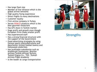 TURKISH AIRLINES SWOT ANALYSIS | PPTX