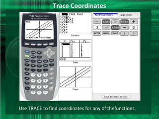 Ti54 TI-84--Tutorial--Linear Functions | PPT