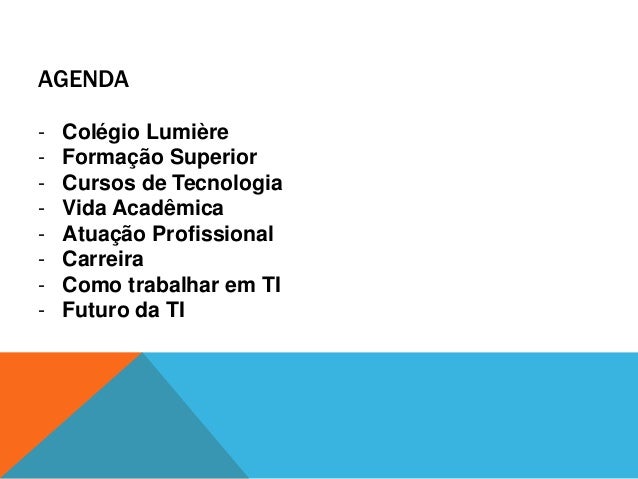 Cursos tecnologia da informacao