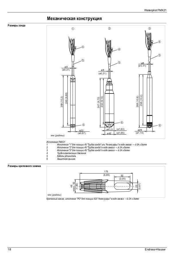 Датчик уровня waterpilot fmx21