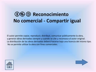 Reconocimiento
No comercial - Compartir igual
El autor permite copiar, reproducir, distribuir, comunicar públicamente la obra,
y generar obras derivadas siempre y cuando se cite y reconozca al autor original.
La distribución de las obras derivadas deberá hacerse bajo una licencia del mismo tipo.
No se permite utilizar la obra con fines comerciales.
 