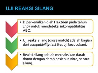 UJI REAKSI SILANG