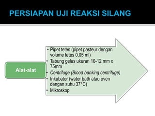 PERSIAPAN UJI REAKSI SILANG