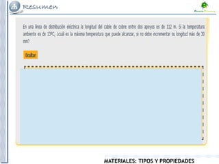 MATERIALES: TIPOS Y PROPIEDADES
 