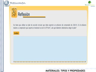 MATERIALES: TIPOS Y PROPIEDADES
 