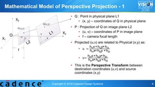 "The Perspective Transform in Embedded Vision," a Presentation from ...