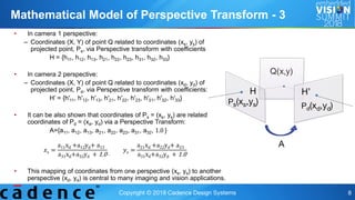 "The Perspective Transform in Embedded Vision," a Presentation from ...