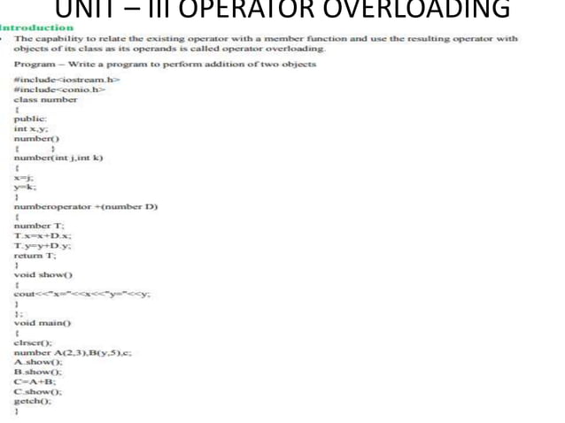C++ - UNIT_-_III.pptx which contains detail description of Operator ...