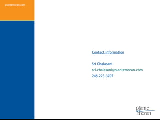 Contact Information Sri Chalasani [email_address] 248.223.3707 