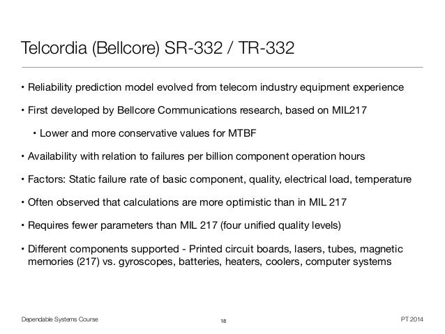 Telcordia sr-332 pdf