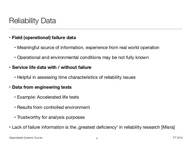 Reliability Reliability