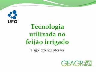 Tiago Rezende Moraes
Tecnologia
utilizada no
feijão irrigado
 