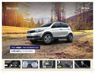 Ground Clearance of 180 mm Navigation with 3D Maps Reverse Parking Assist Best in Class AMTDual Front Airbags
- THE YOUNGEST CUVTATA
TO DO MORE
Connecting Aspirations
 