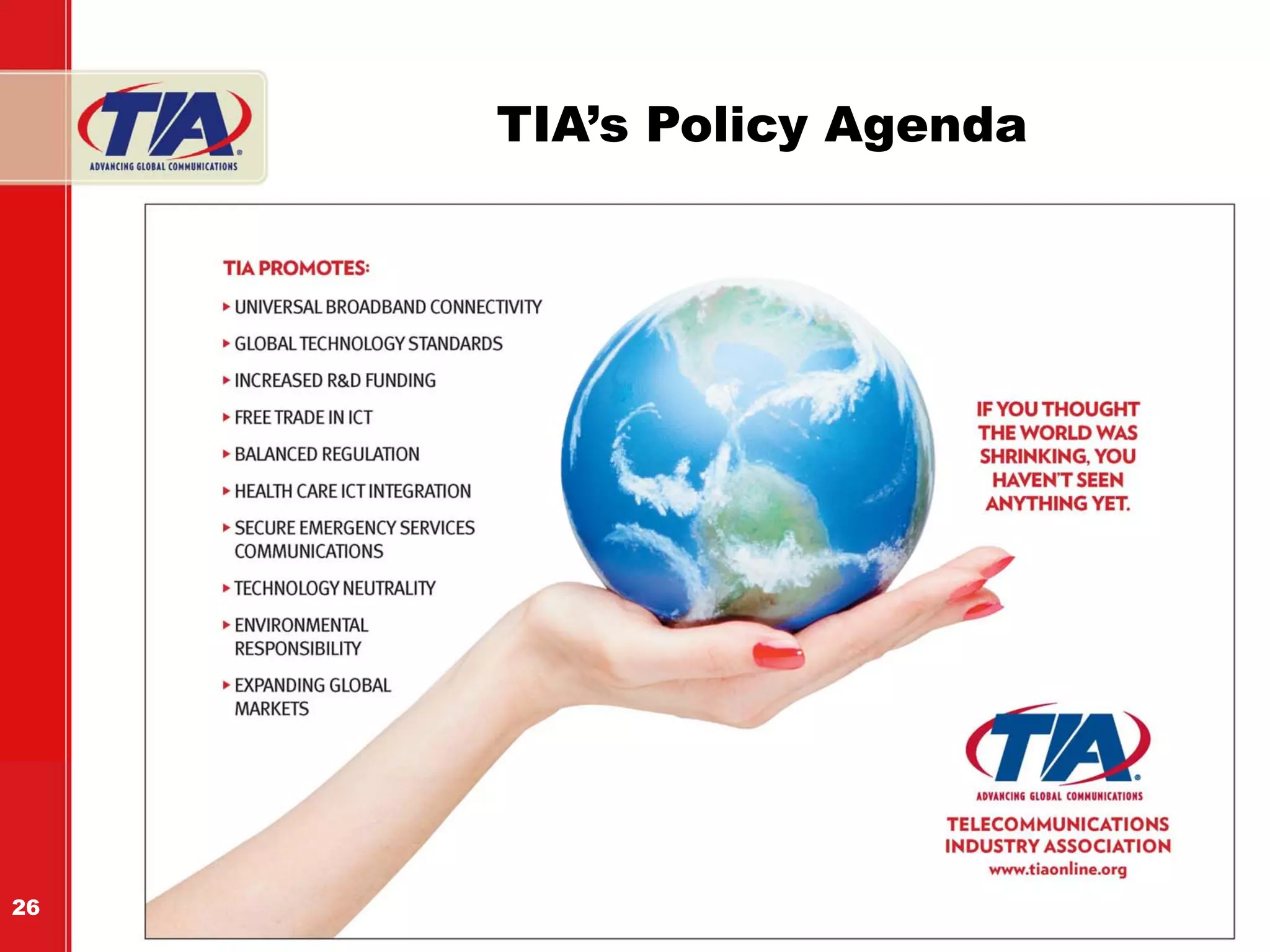 TIA’s Policy Agenda




26
 
