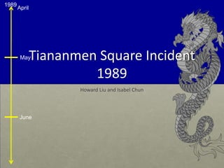 Tiananmen Square Incident1989 Howard Liu and Isabel Chun 