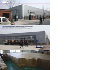 1
2
3
216 TELE-audiovision International — The World‘s Largest Digital TV Trade Magazine — 07-08/2013 — www.TELE-audiovision.com
1. Eine der neuen Fabrikationshallen von Tianditong im Industriepark von Guan, Provinz Hebei,
südlich vn Beijing. Zwei weitere Hallen befinden sich auf dem Gelände.
2. Blick auf die zweite und dritte Halle. Bald werden noch zwei weitere Hallen hinzukommen.
3. In der Lagerhalle stapeln sich die Kartons mit fertigen Spiegeln verschiedener Größen.
 