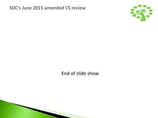 End of slide show
 