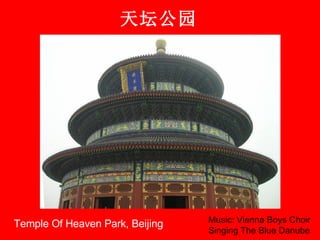 天坛公园 Temple Of Heaven  Park , Beijing Music: Vienna Boys Choir Singing The Blue Danube 