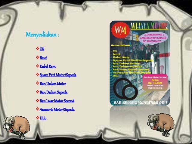 Powerpoint Iklan Penjualan Spareparts Motor/Sepeda (Wijaya