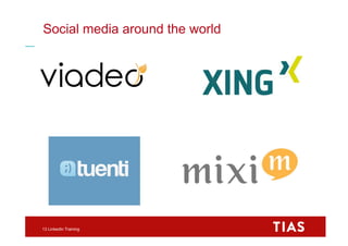 Social media used in the Netherlands
15 LinkedIn Training
Source:	
  h*p://www.newcom.nl/social-­‐media-­‐onderzoek2014	
  
 