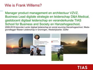 Manager product management en architectuur VZVZ,
Business Lead digitale strategie en leiderschap D&A Medical,
gastdocent d...