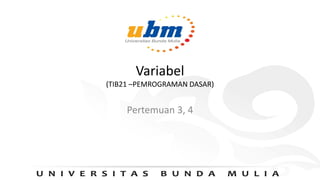 Variabel dalam pemrograman bahasa python | PDF