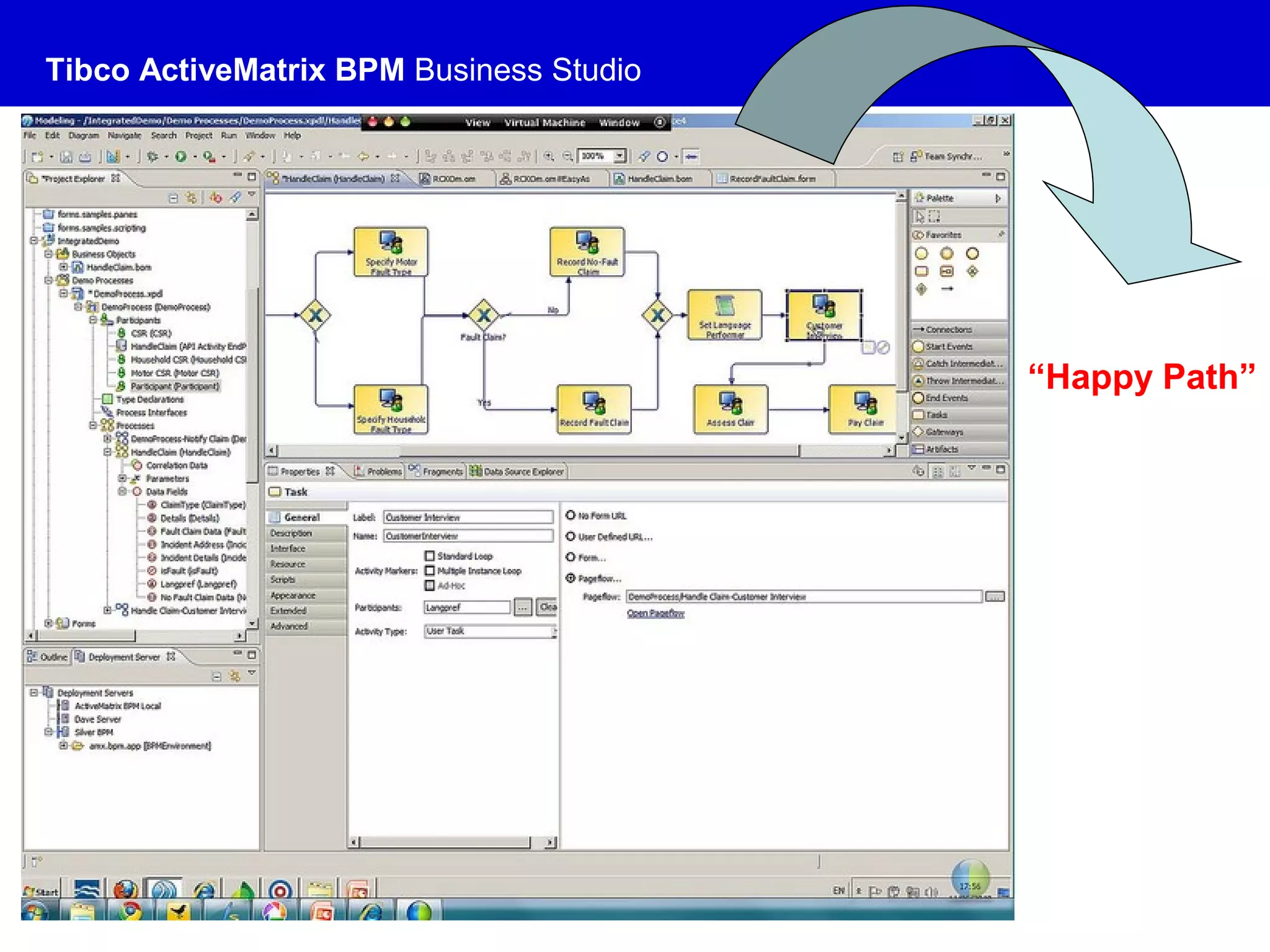 Tibco ActiveMatrix BPM Business Studio




                                                             “Happy Path”




              An Enterprise is built One Project at a Time
 