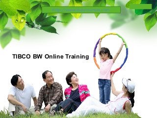 L/O/G/O
TIBCO BW Online Training
http://www.todycourses.com
 