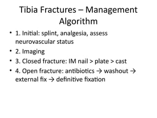 Pslint Algorithm Comprehensive Guide to Tibia, Ankle, and Foot Fractures: Classification ...