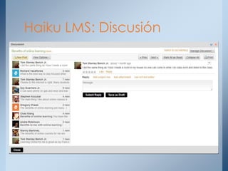 Haiku LMS: Discusión
 
