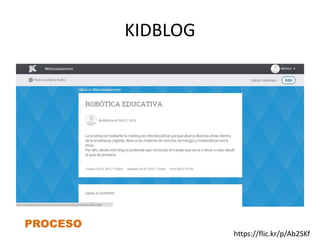 KIDBLOG
PROCESO
https://flic.kr/p/Ab2SKf
 
