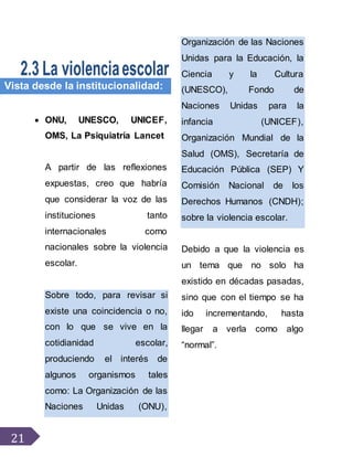 antologia: acoso y violencia escolar | DOCX