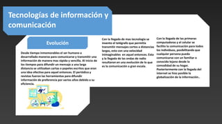 Tecnologias de informacion y comunicacion | PPTX
