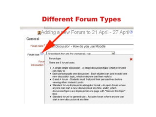 Different Forum Types
 