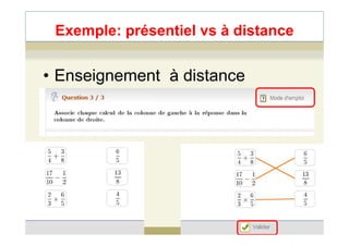 Exemple: présentiel vs à distance
• Enseignement à distance
80
 