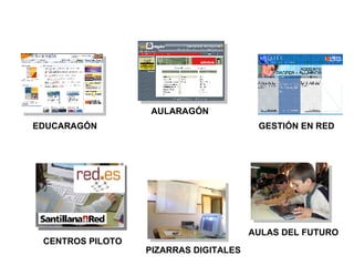 EDUCARAGÓN AULARAGÓN CENTROS PILOTO PIZARRAS DIGITALES AULAS DEL FUTURO GESTIÓN EN RED 