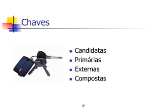 Chaves
n  Candidatas
n  Primárias
n  Externas
n  Compostas
18
 