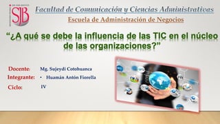 Docente:
Integrante:
Mg. Sujeydi Cotohuanca
• Huamán Antón Fiorella
Ciclo: IV
 