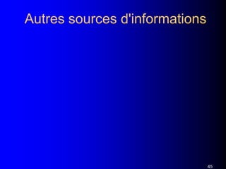 Autres sources d'informations
45
 