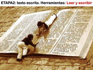 ETAPA2: texto escrito. Herramientas: Leer y escribir