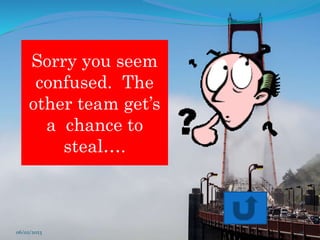 Wrong Confused Head?
10
Sorry you seem
confused. The
other team get’s
a chance to
steal….
06/02/2023
 