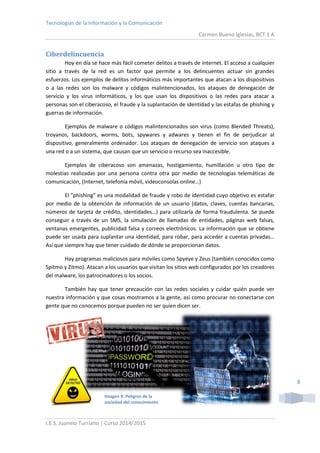 Tecnologías de la Información y la Comunicación 
Carmen Bueno Iglesias, BCT 1 A 
I.E.S. Juanelo Turriano | Curso 2014/2015...