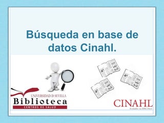 Búsqueda en base de
datos Cinahl.
 